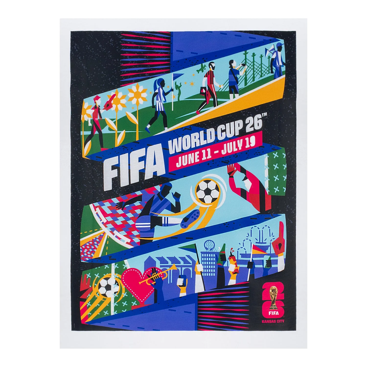 FIFA World Cup 2026™ Kansas City Poster White T-Shirt - Unisex - Image 4